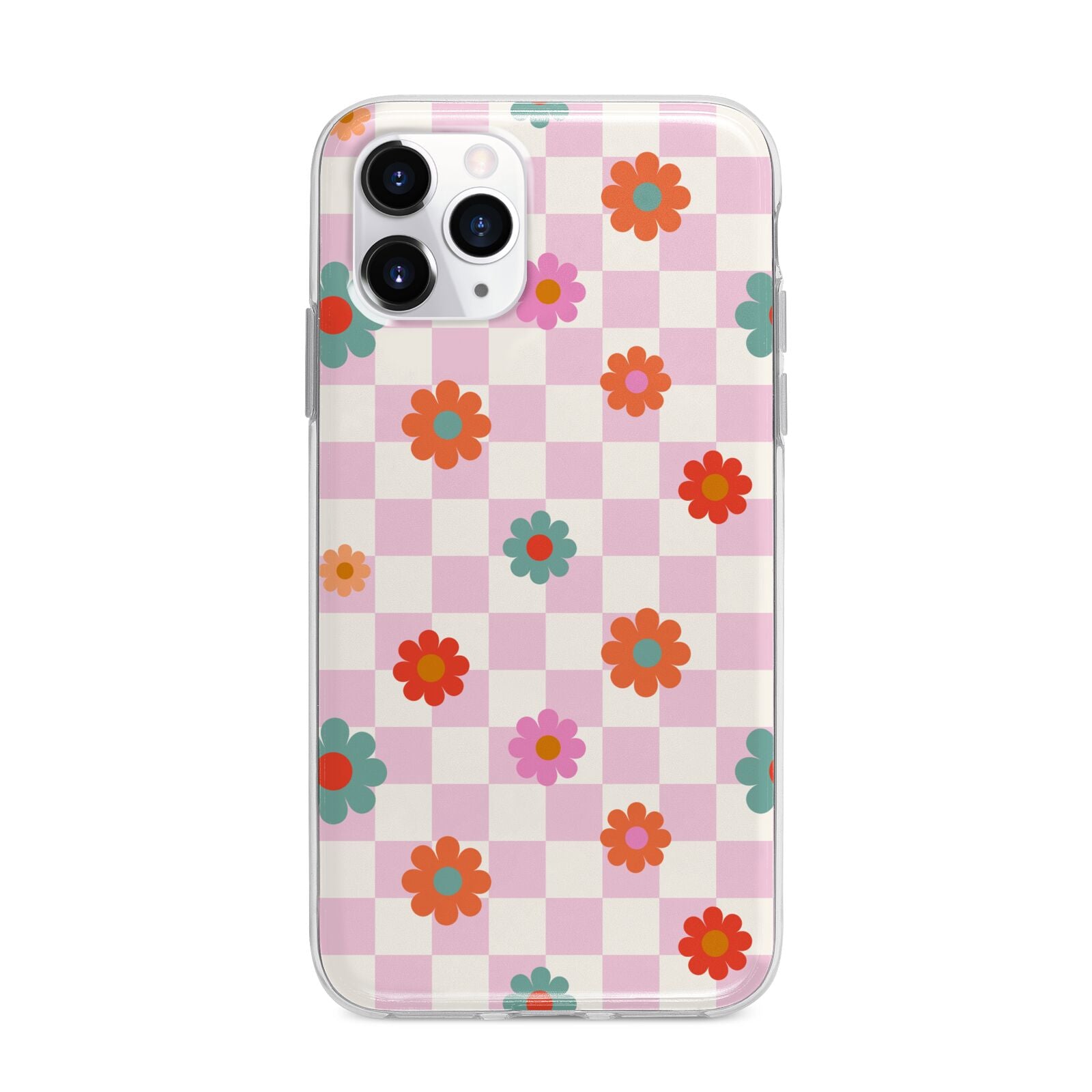 Flower Power Apple iPhone 11 Pro Max in Silver with Bumper Case