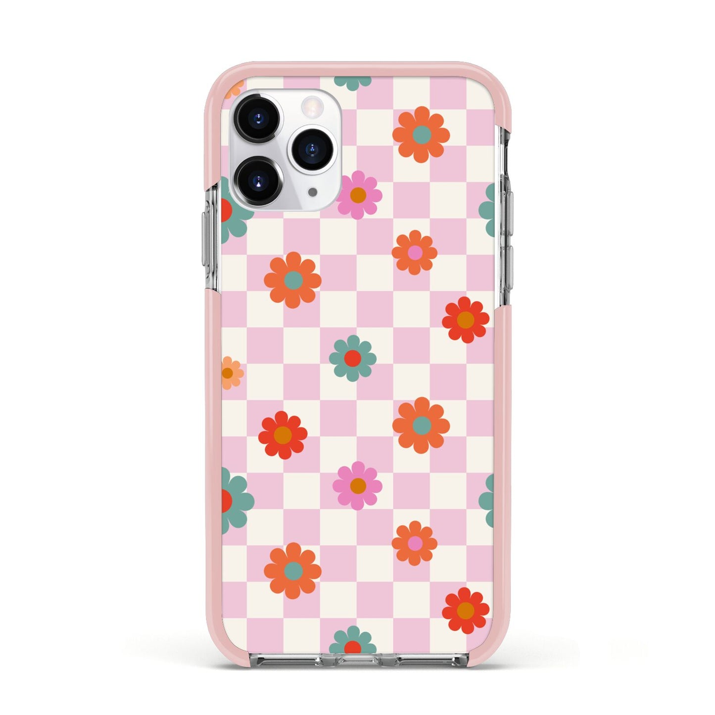 Flower Power Apple iPhone 11 Pro in Silver with Pink Impact Case