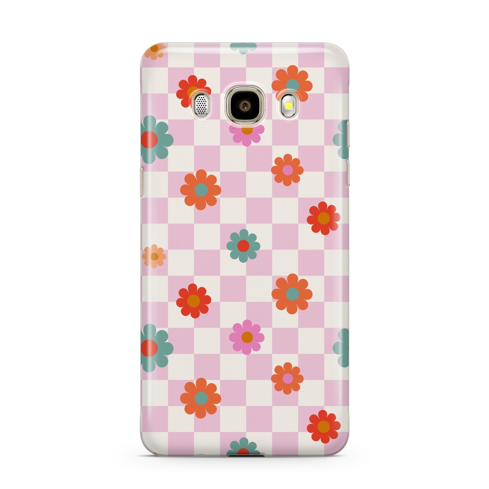 Flower Power Samsung Galaxy J7 2016 Case on gold phone