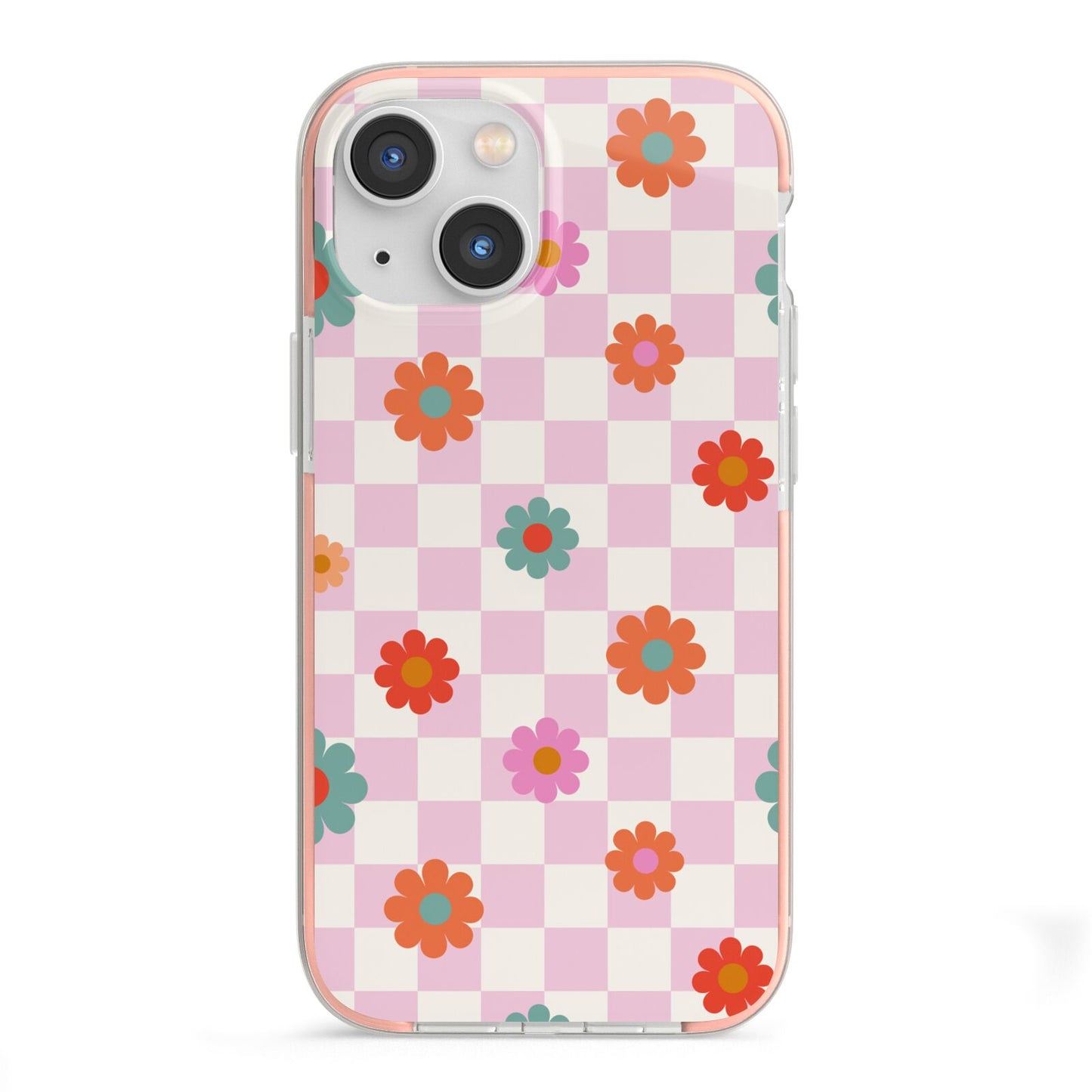Flower Power iPhone 13 Mini TPU Impact Case with Pink Edges