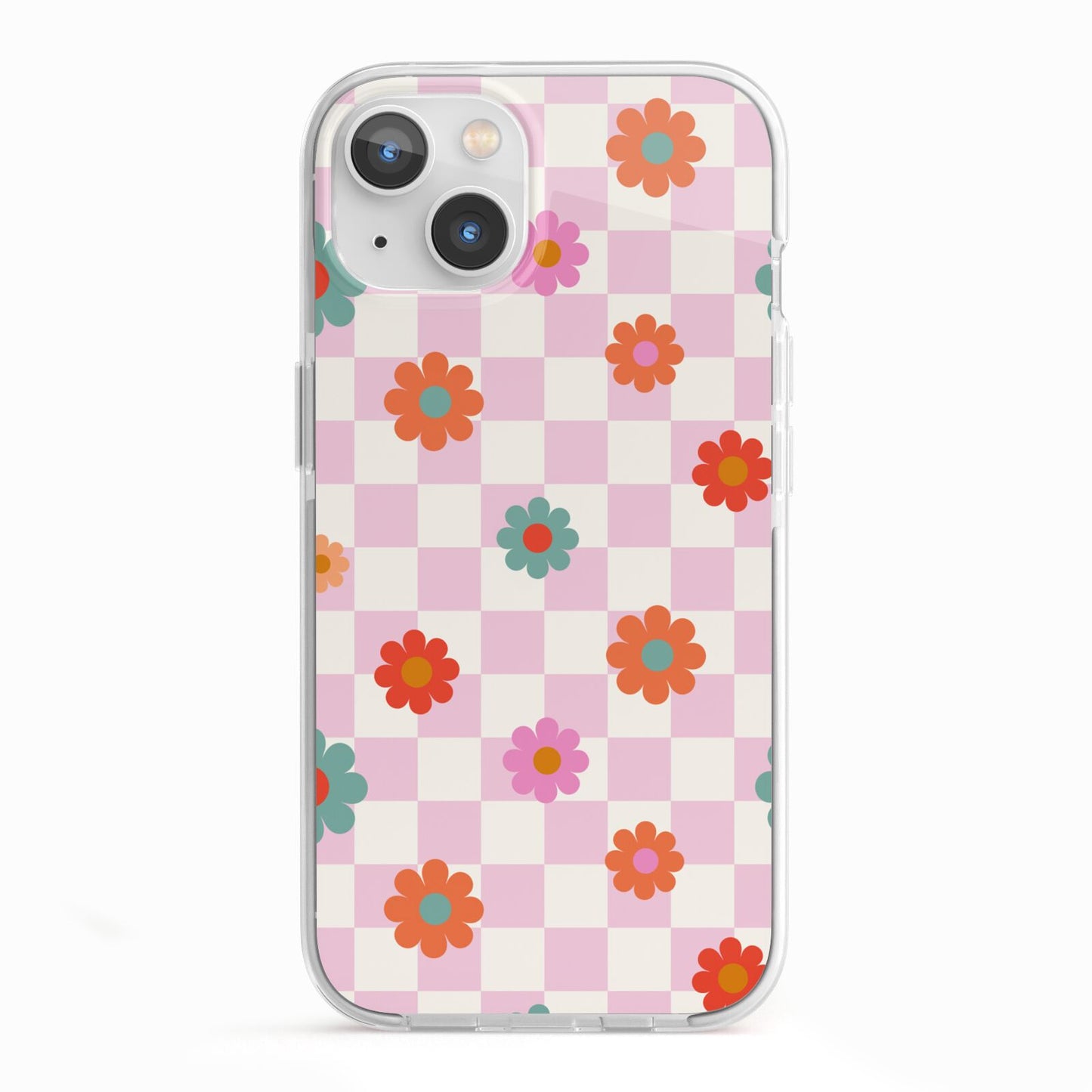 Flower Power iPhone 13 TPU Impact Case with White Edges