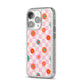 Flower Power iPhone 14 Pro Glitter Tough Case Silver Angled Image