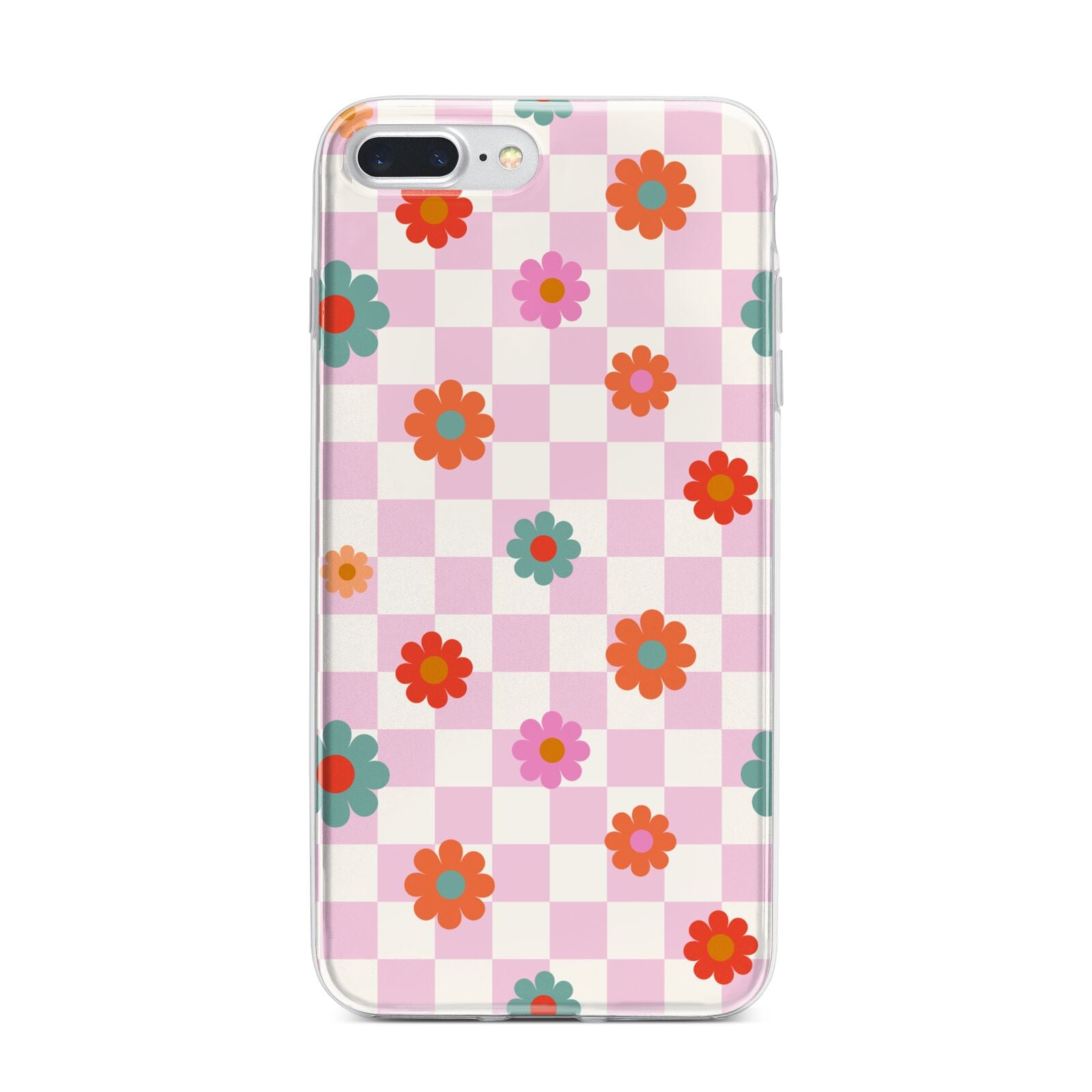 Flower Power iPhone 7 Plus Bumper Case on Silver iPhone