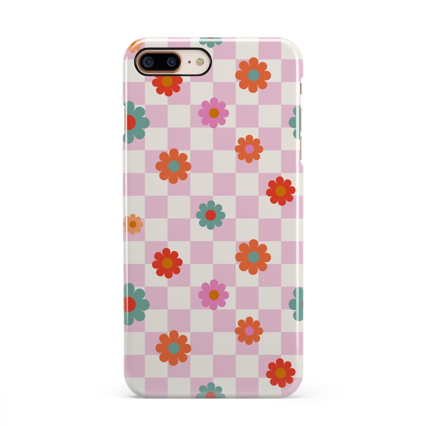 Flower Power iPhone 8 Plus 3D Snap Case on Gold Phone