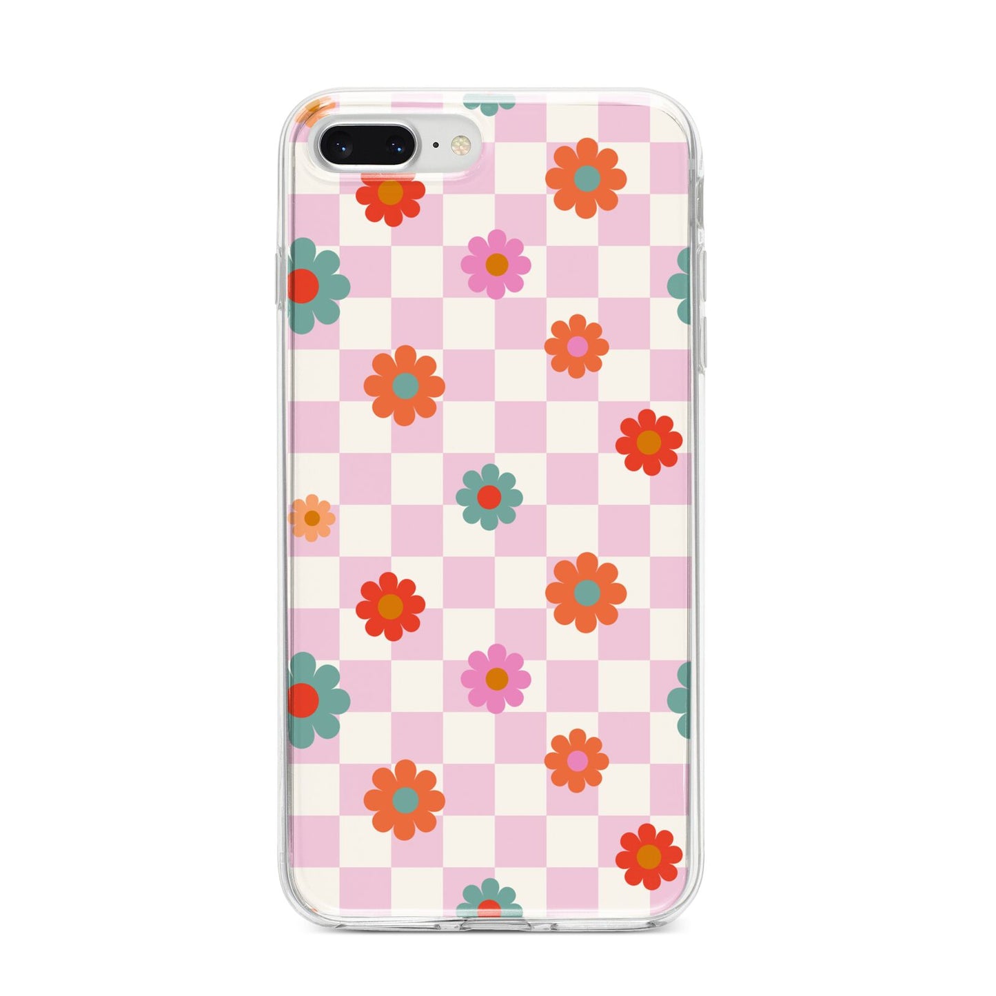 Flower Power iPhone 8 Plus Bumper Case on Silver iPhone