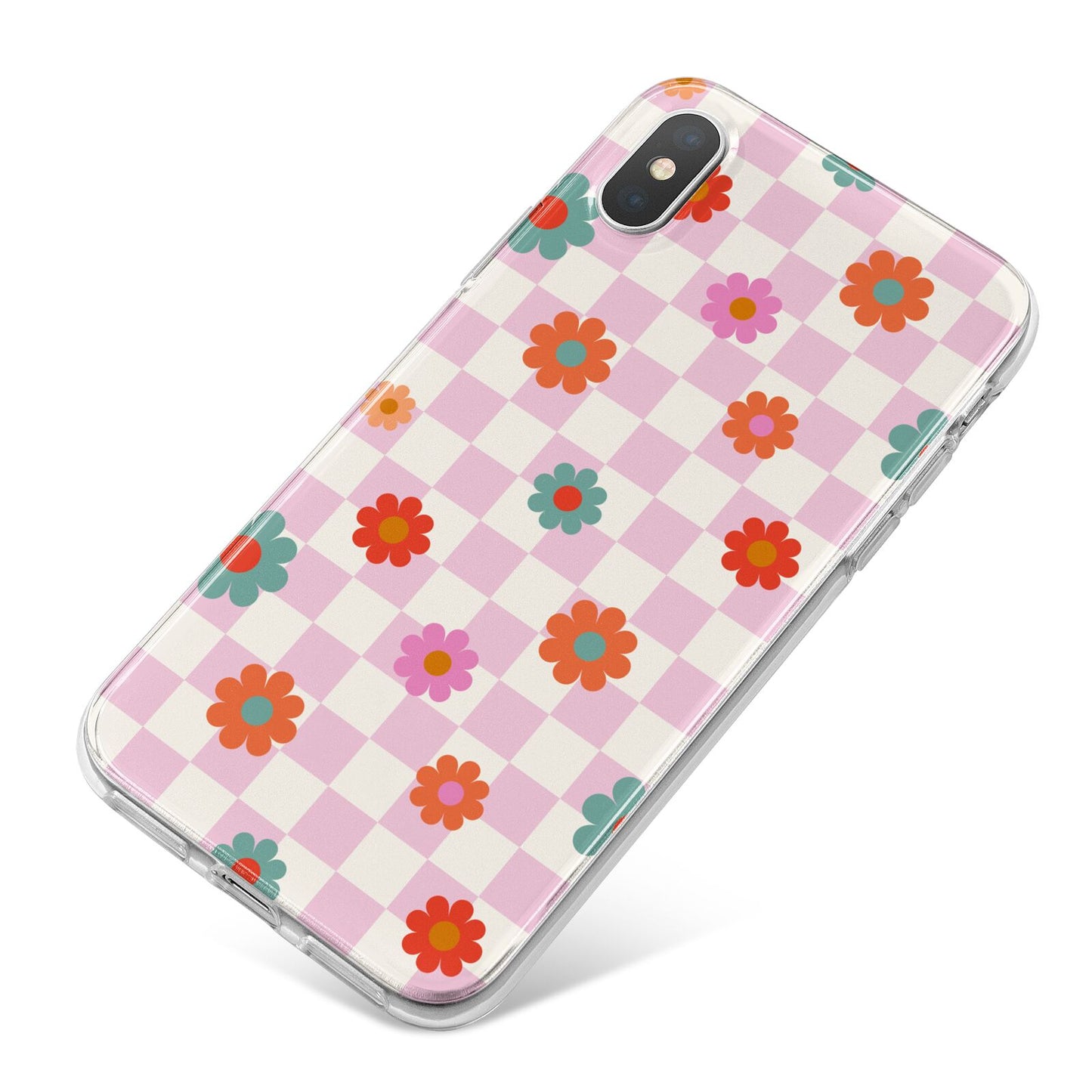 Flower Power iPhone X Bumper Case on Silver iPhone