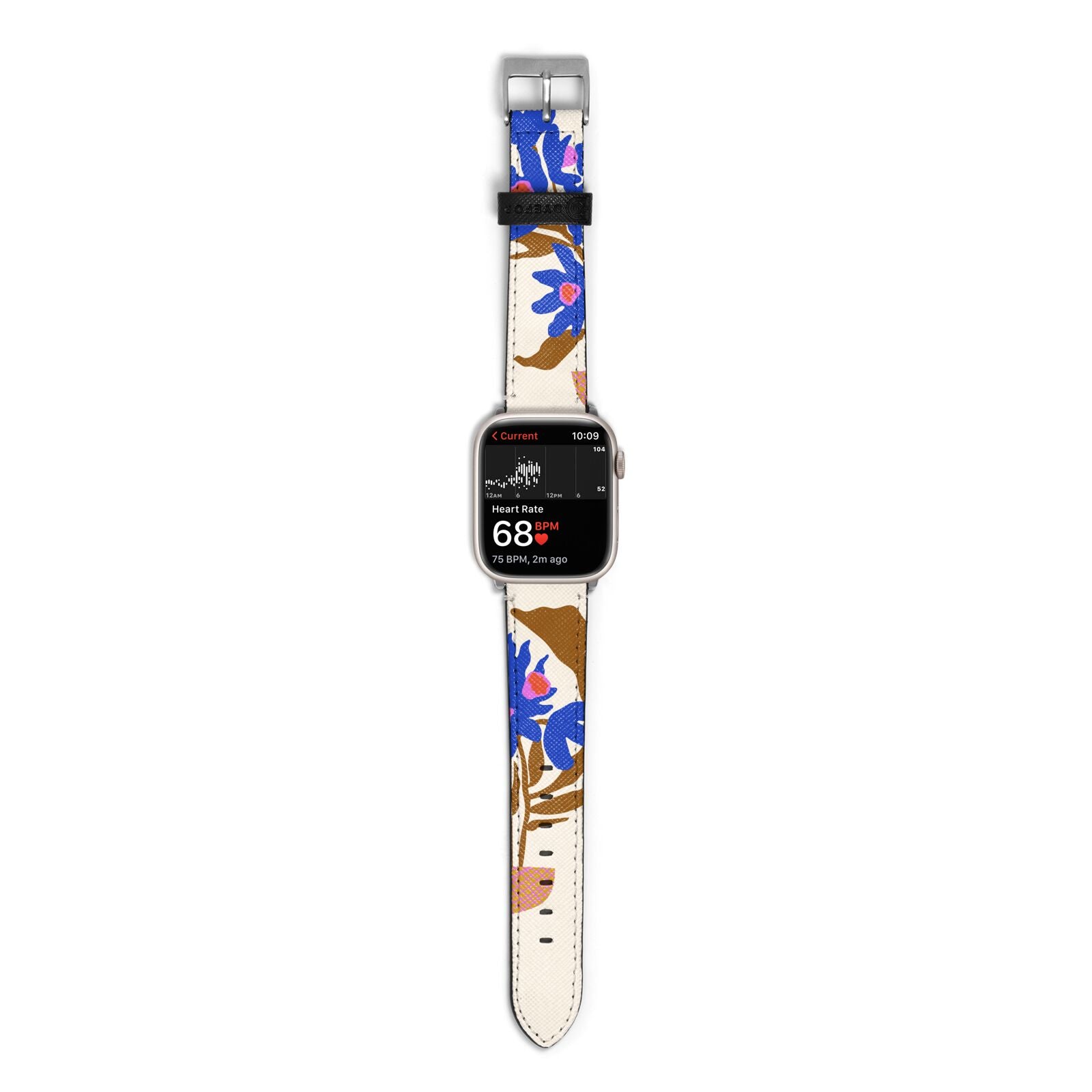 Flowers in a Vase Apple Watch Strap Size 38mm with Silver Hardware