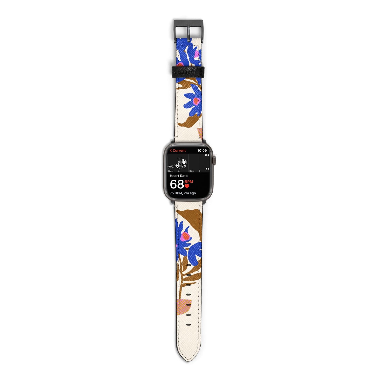 Flowers in a Vase Apple Watch Strap Size 38mm with Space Grey Hardware