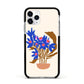 Flowers in a Vase Apple iPhone 11 Pro in Silver with Black Impact Case