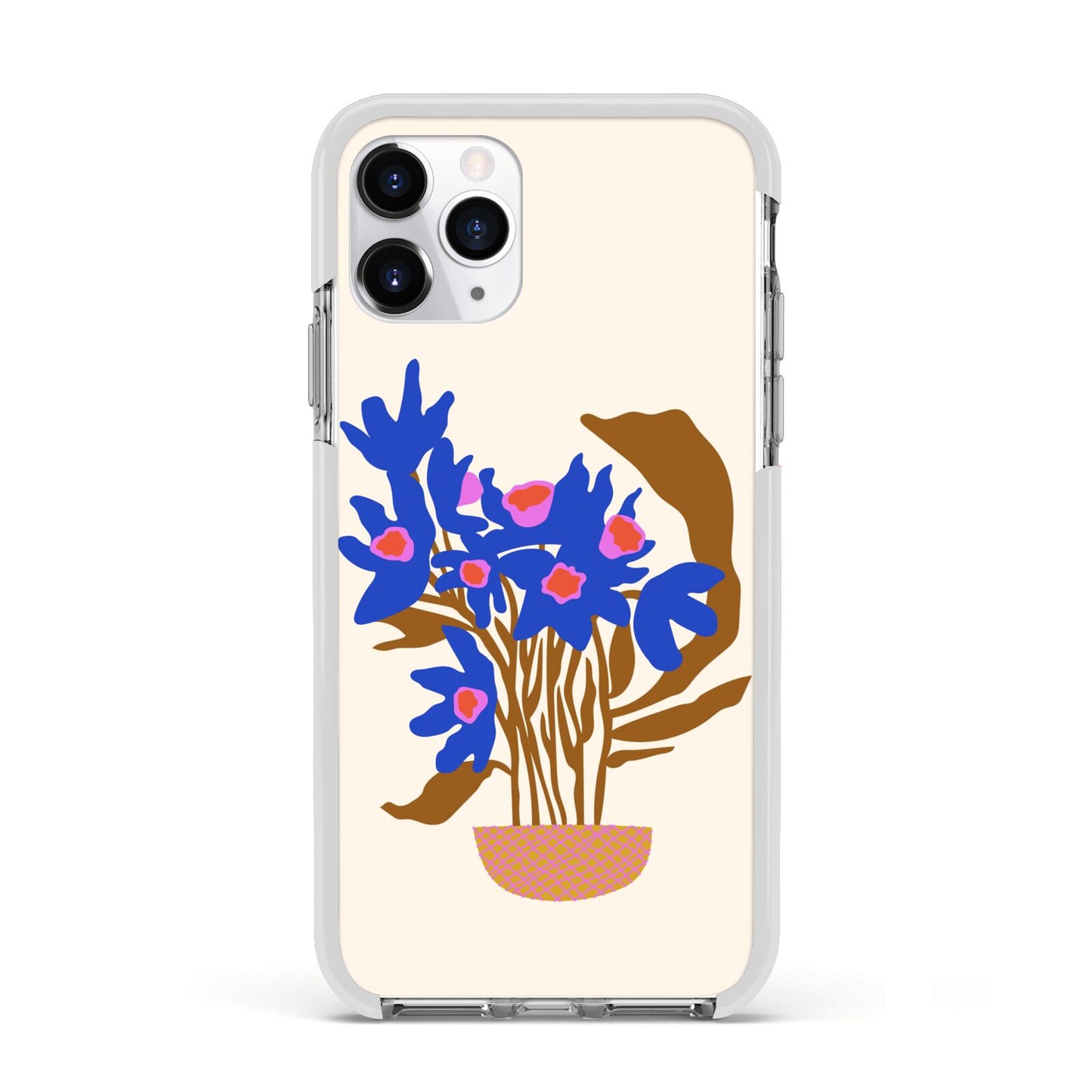 Flowers in a Vase Apple iPhone 11 Pro in Silver with White Impact Case