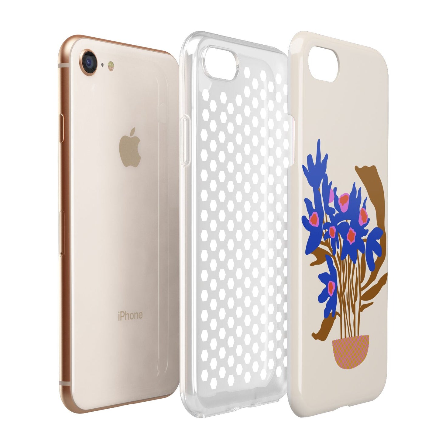 Flowers in a Vase Apple iPhone 7 8 3D Tough Case Expanded View