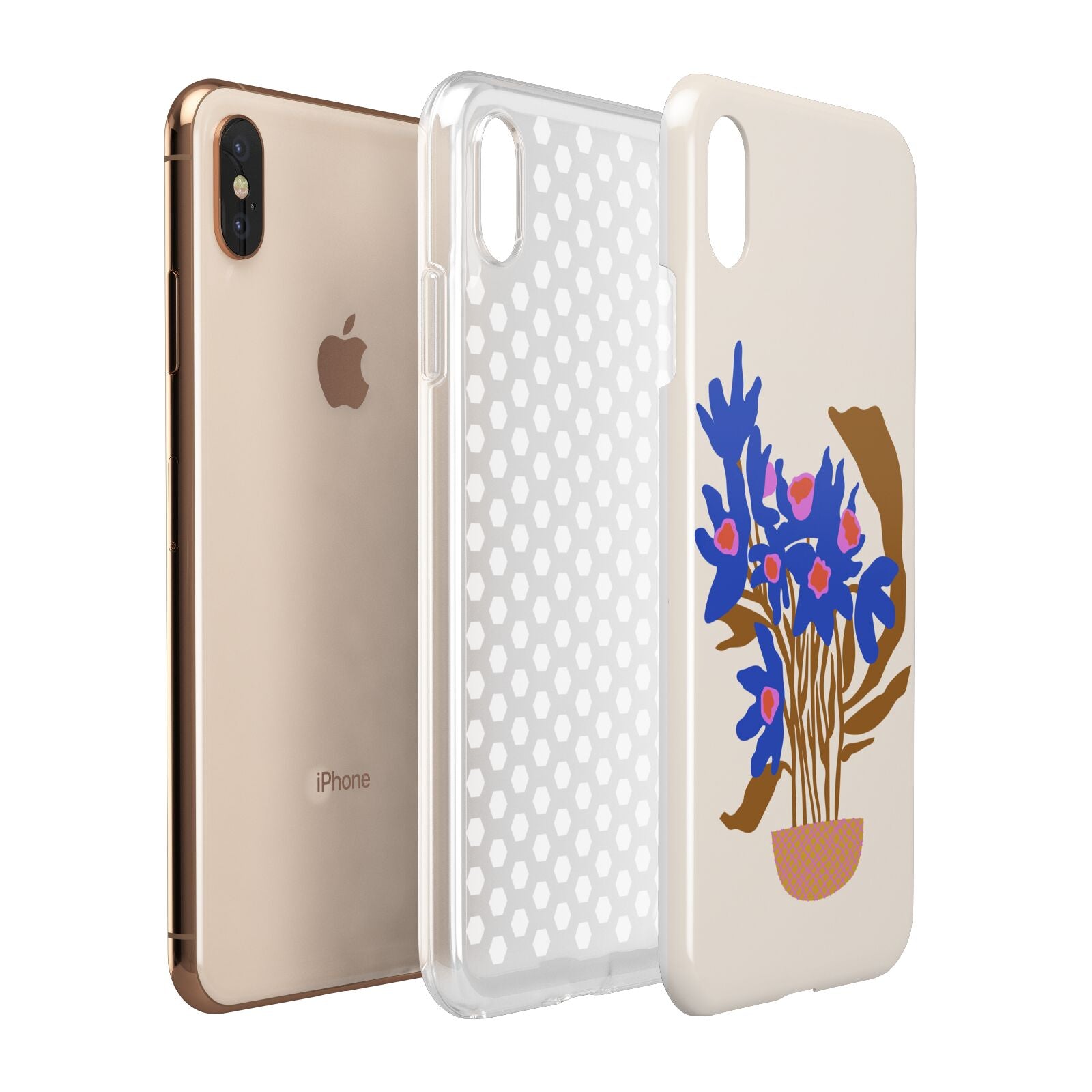 Flowers in a Vase Apple iPhone Xs Max 3D Tough Case Expanded View