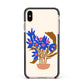 Flowers in a Vase Apple iPhone Xs Max Impact Case Black Edge on Gold Phone