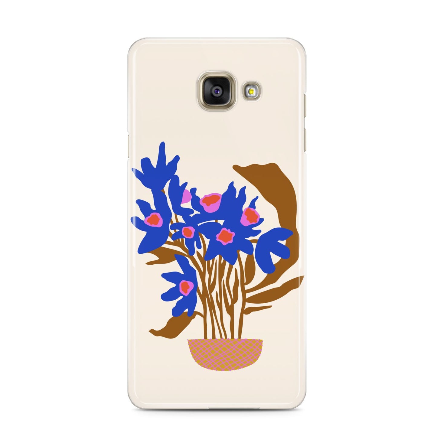 Flowers in a Vase Samsung Galaxy A3 2016 Case on gold phone
