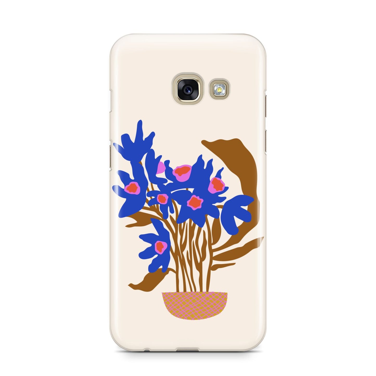 Flowers in a Vase Samsung Galaxy A3 2017 Case on gold phone