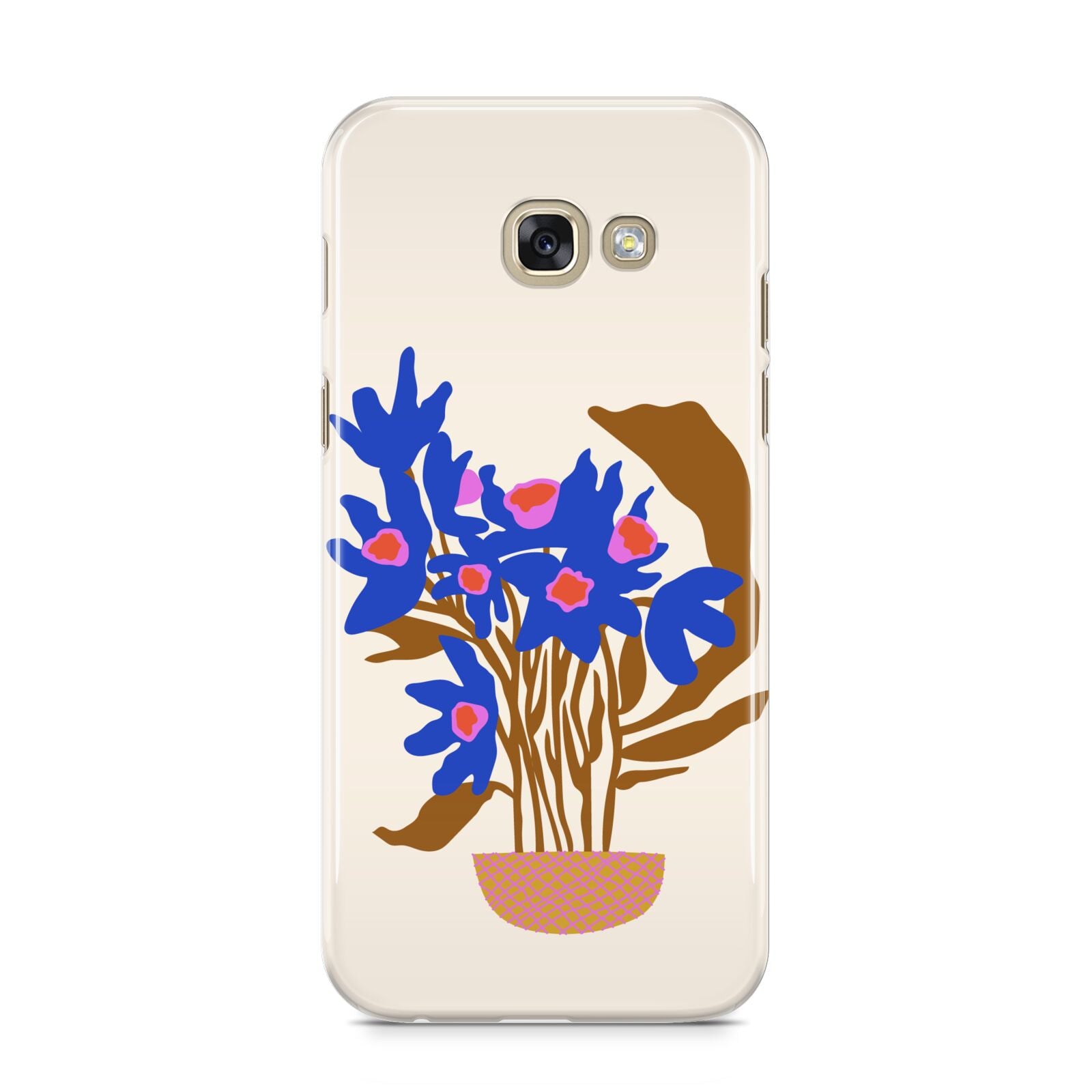 Flowers in a Vase Samsung Galaxy A5 2017 Case on gold phone