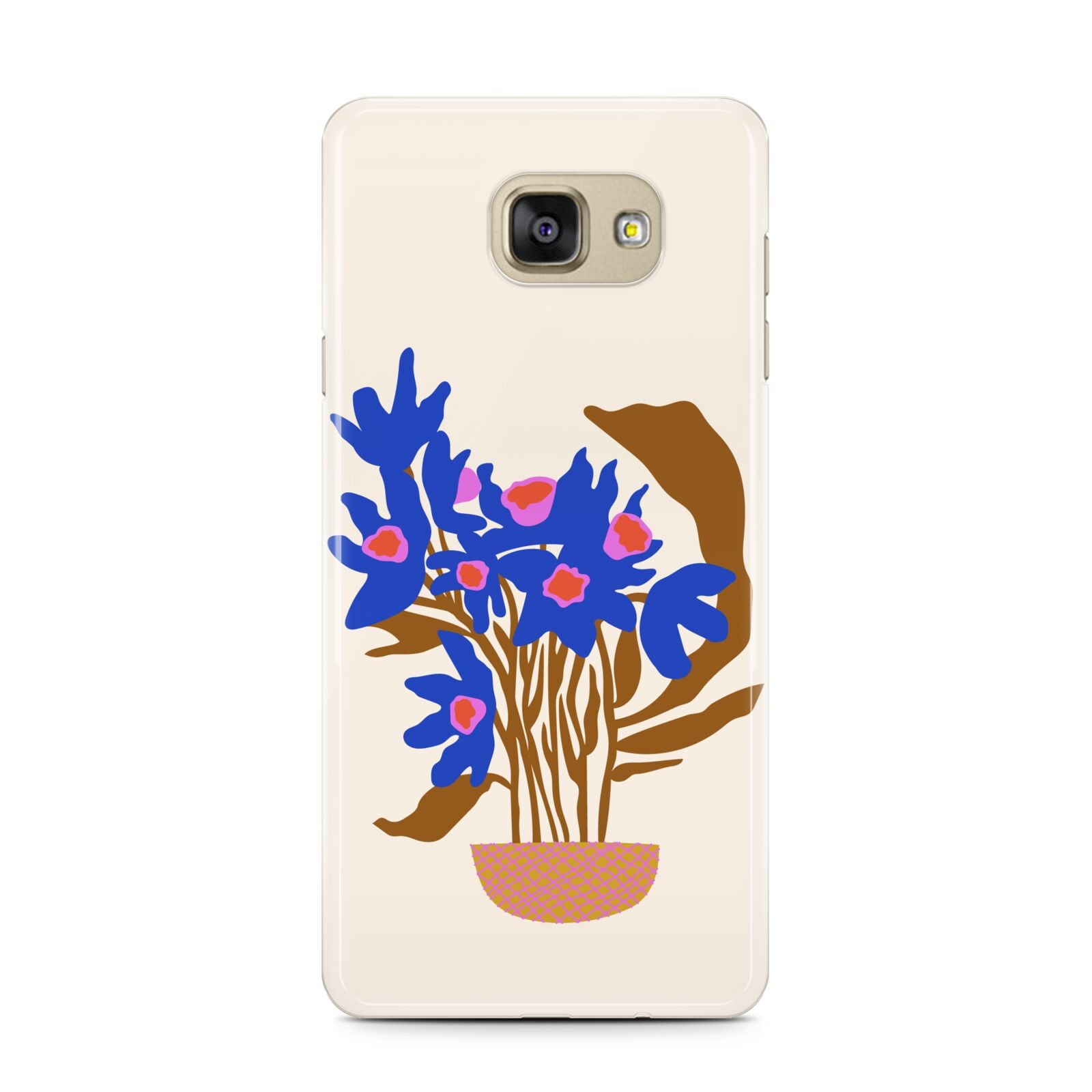 Flowers in a Vase Samsung Galaxy A7 2016 Case on gold phone