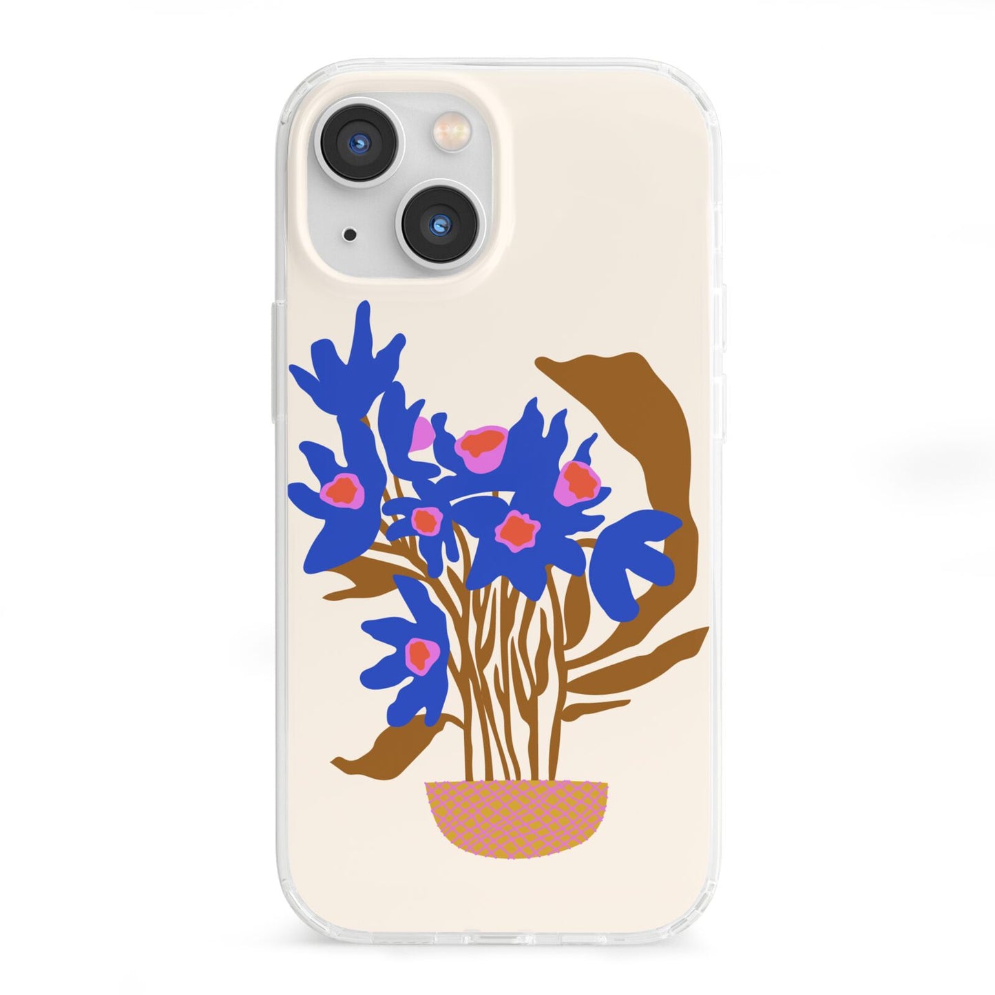 Flowers in a Vase iPhone 13 Mini Clear Bumper Case