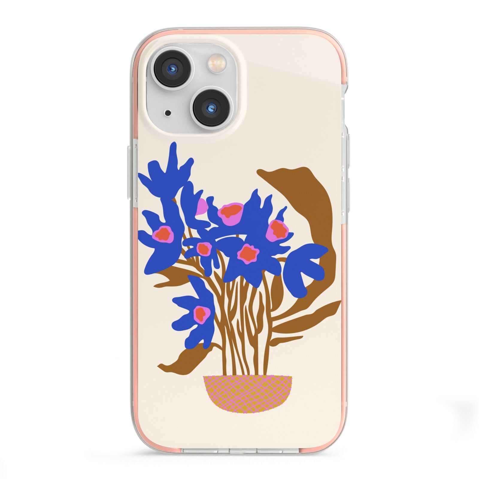 Flowers in a Vase iPhone 13 Mini TPU Impact Case with Pink Edges