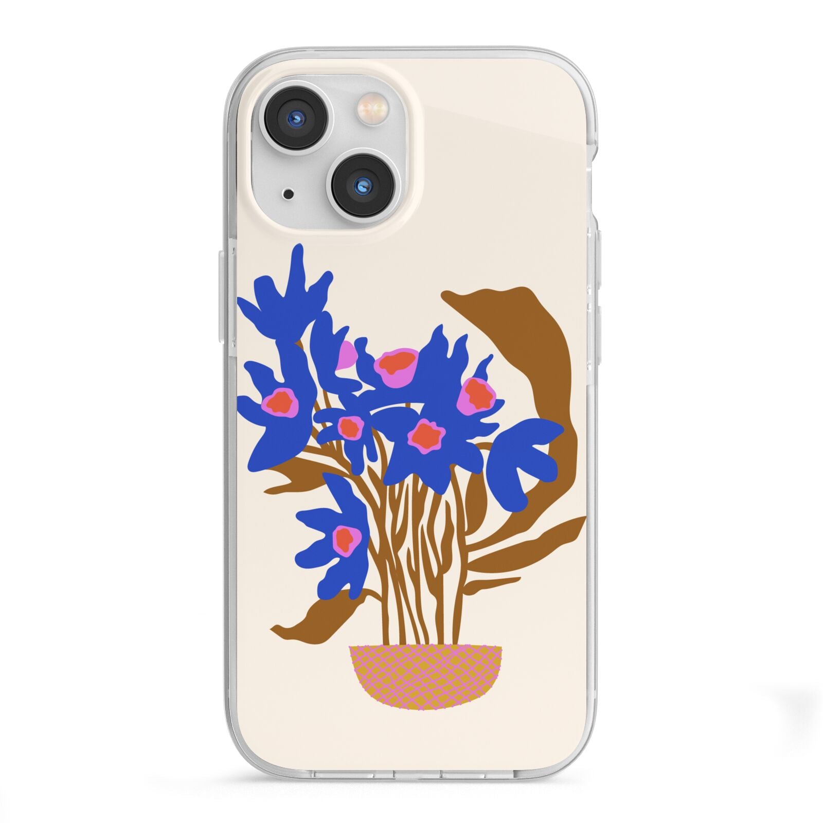 Flowers in a Vase iPhone 13 Mini TPU Impact Case with White Edges