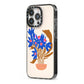Flowers in a Vase iPhone 13 Pro Black Impact Case Side Angle on Silver phone