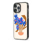 Flowers in a Vase iPhone 13 Pro Max Black Impact Case Side Angle on Silver phone