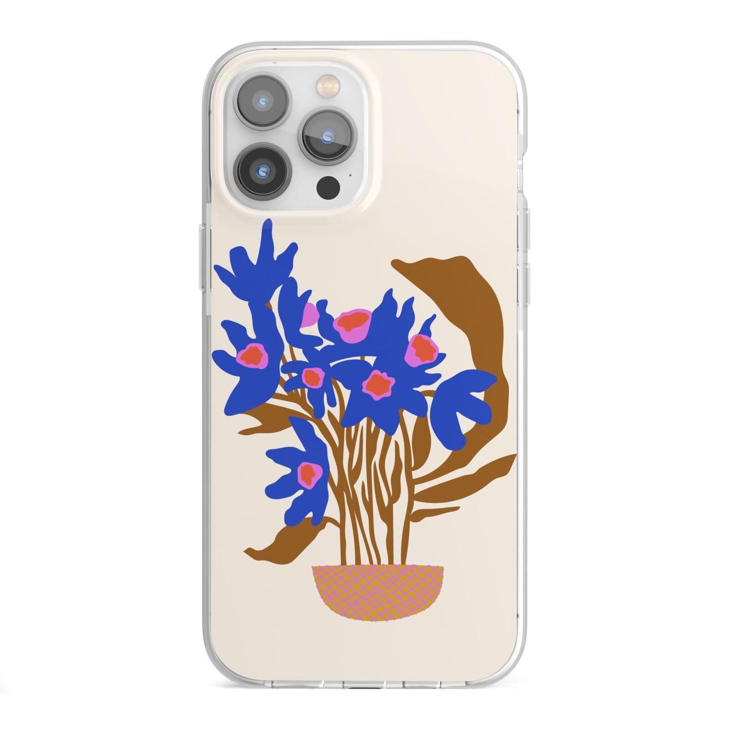 Flowers in a Vase iPhone 13 Pro Max TPU Impact Case with White Edges