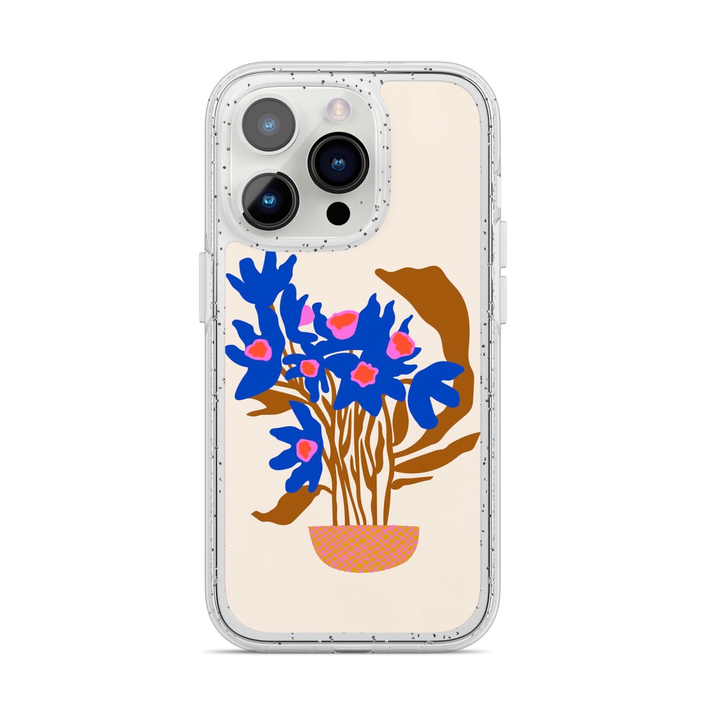 Flowers in a Vase iPhone 14 Pro Glitter Tough Case Silver