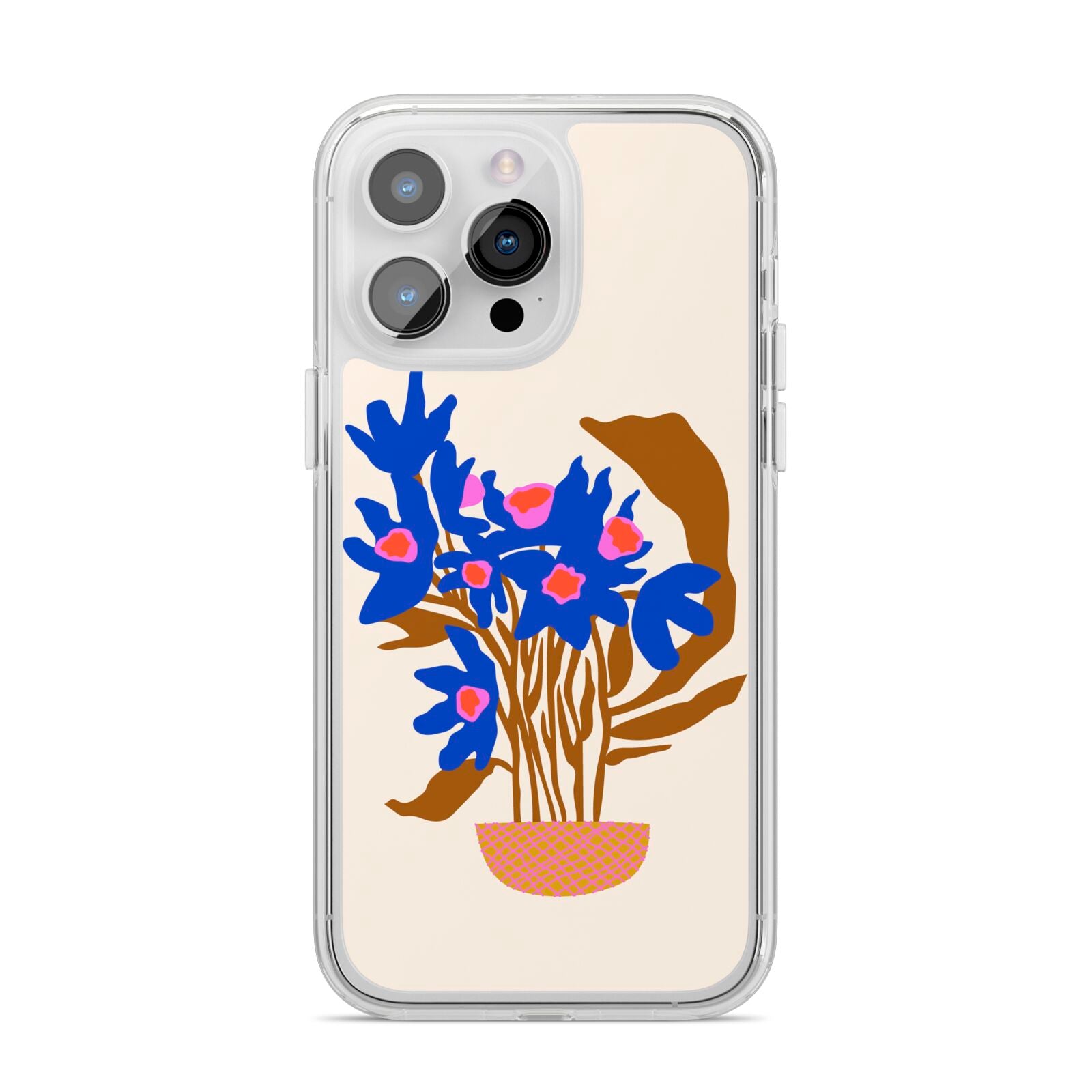 Flowers in a Vase iPhone 14 Pro Max Clear Tough Case Silver