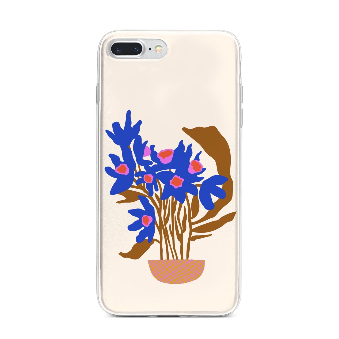 Flowers in a Vase iPhone 7 Plus Bumper Case on Silver iPhone
