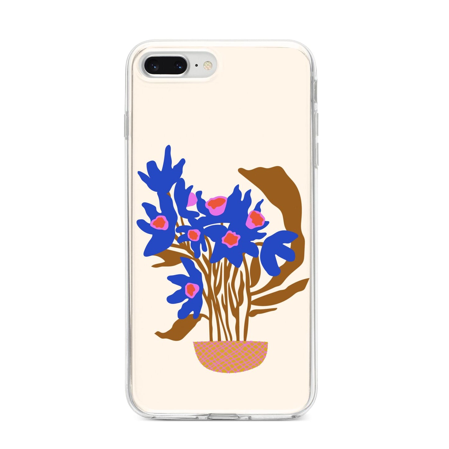 Flowers in a Vase iPhone 8 Plus Bumper Case on Silver iPhone