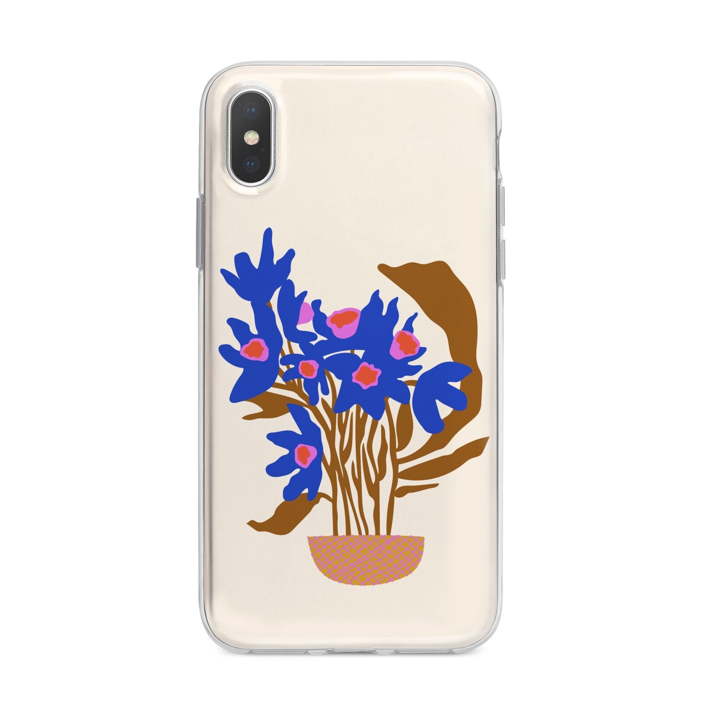 Flowers in a Vase iPhone X Bumper Case on Silver iPhone Alternative Image 1
