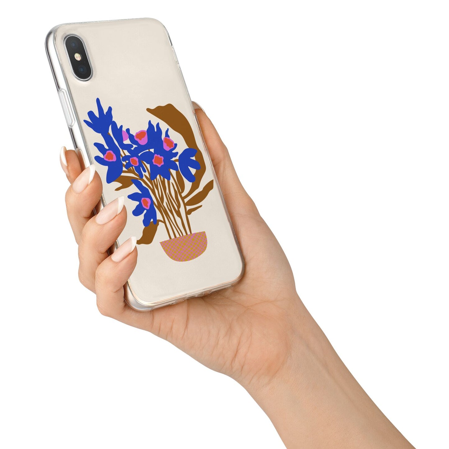 Flowers in a Vase iPhone X Bumper Case on Silver iPhone Alternative Image 2