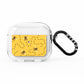 Flying Bees with Yellow Background AirPods Clear Case 3rd Gen
