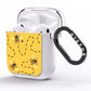 Flying Bees with Yellow Background AirPods Clear Case Side Image