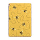 Flying Bees with Yellow Background Apple iPad Rose Gold Case