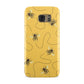 Flying Bees with Yellow Background Samsung Galaxy Case