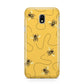 Flying Bees with Yellow Background Samsung Galaxy J3 2017 Case