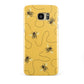 Flying Bees with Yellow Background Samsung Galaxy S7 Edge Case