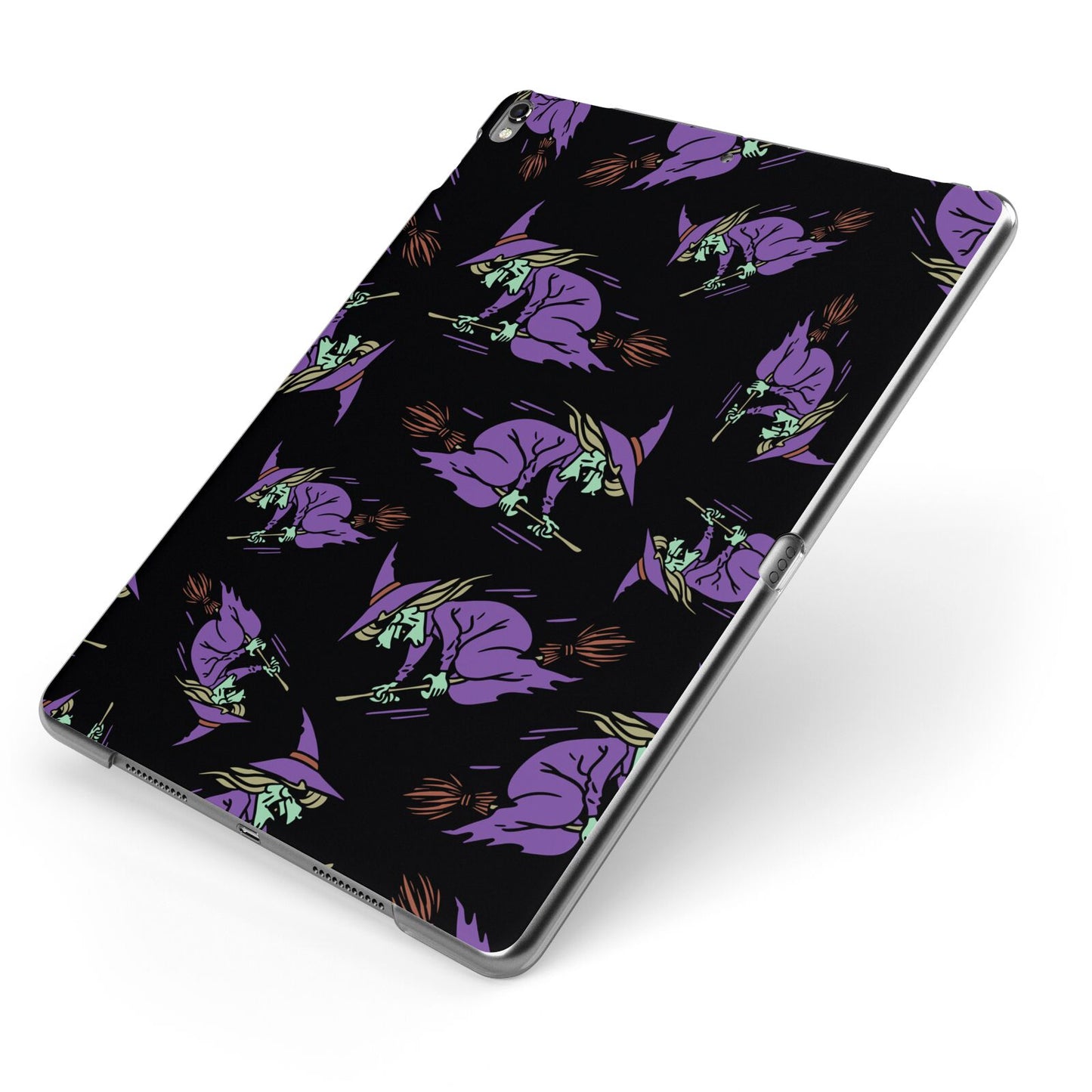 Flying Witches Apple iPad Case on Grey iPad Side View