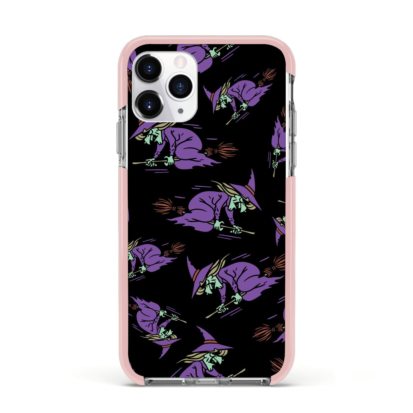 Flying Witches Apple iPhone 11 Pro in Silver with Pink Impact Case