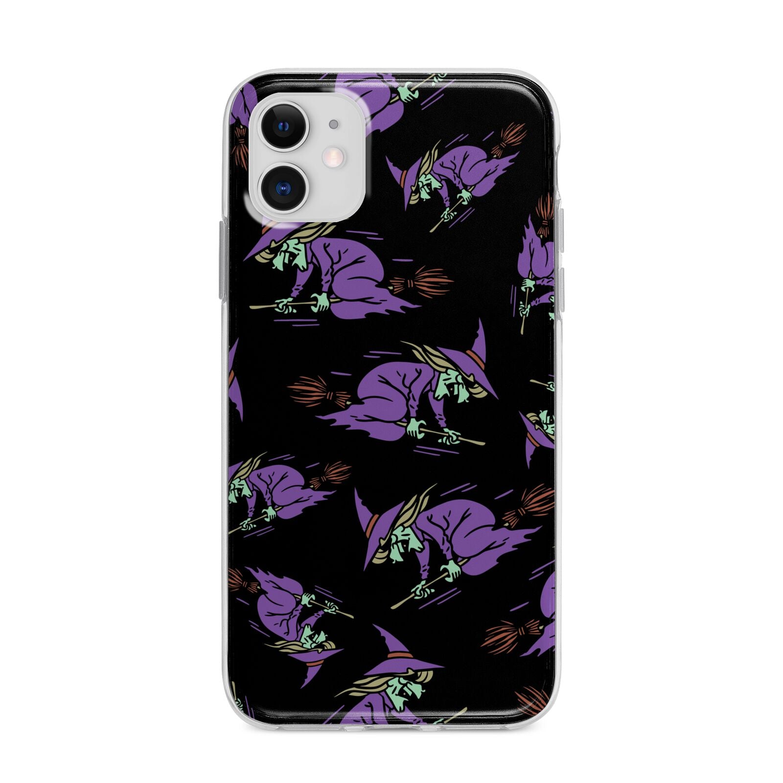 Flying Witches Apple iPhone 11 in White with Bumper Case