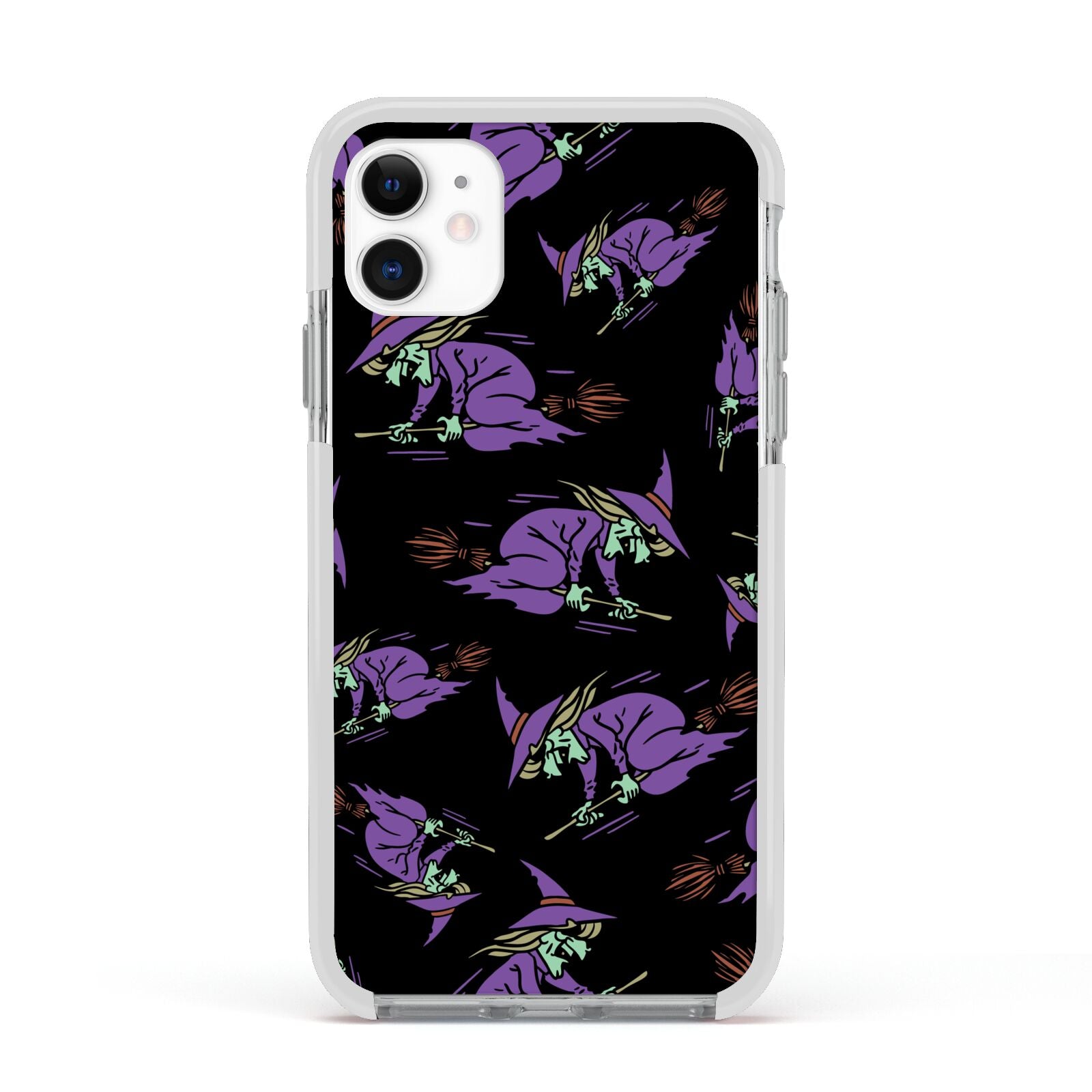 Flying Witches Apple iPhone 11 in White with White Impact Case