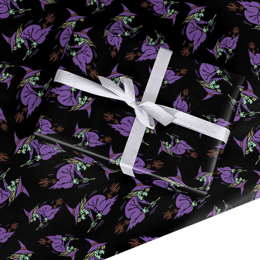 Flying Witches Custom Wrapping Paper