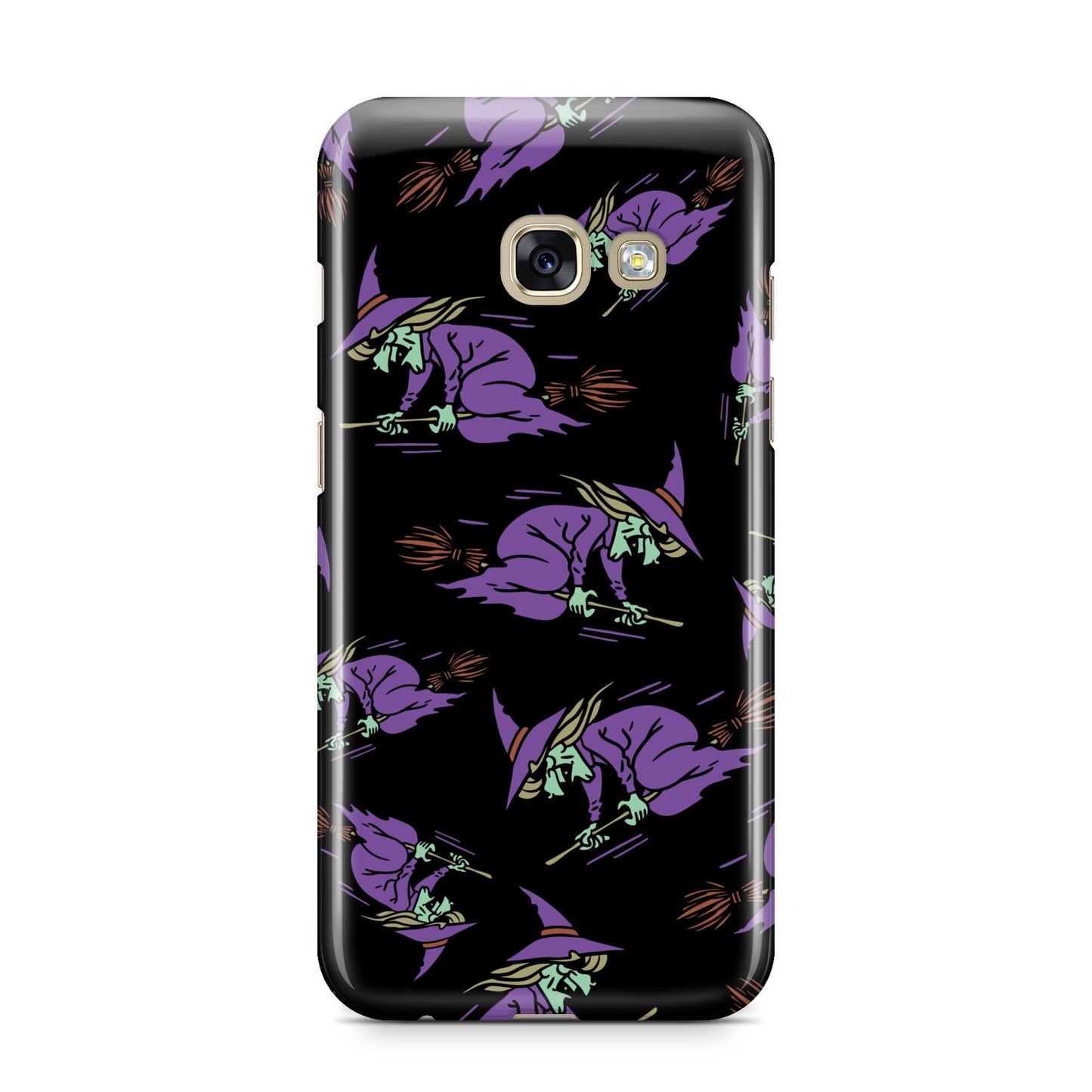 Flying Witches Samsung Galaxy A3 2017 Case on gold phone
