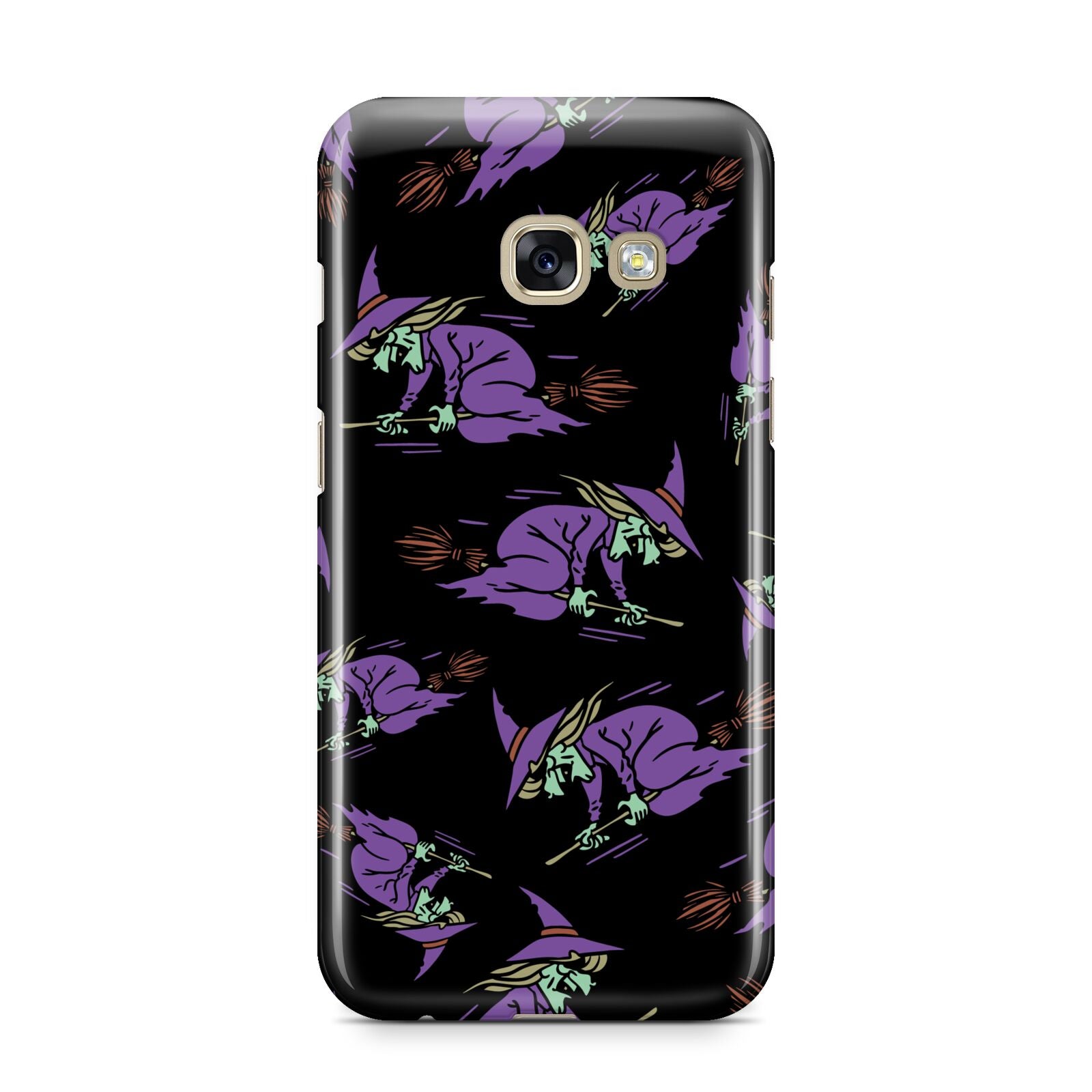 Flying Witches Samsung Galaxy A3 2017 Case on gold phone