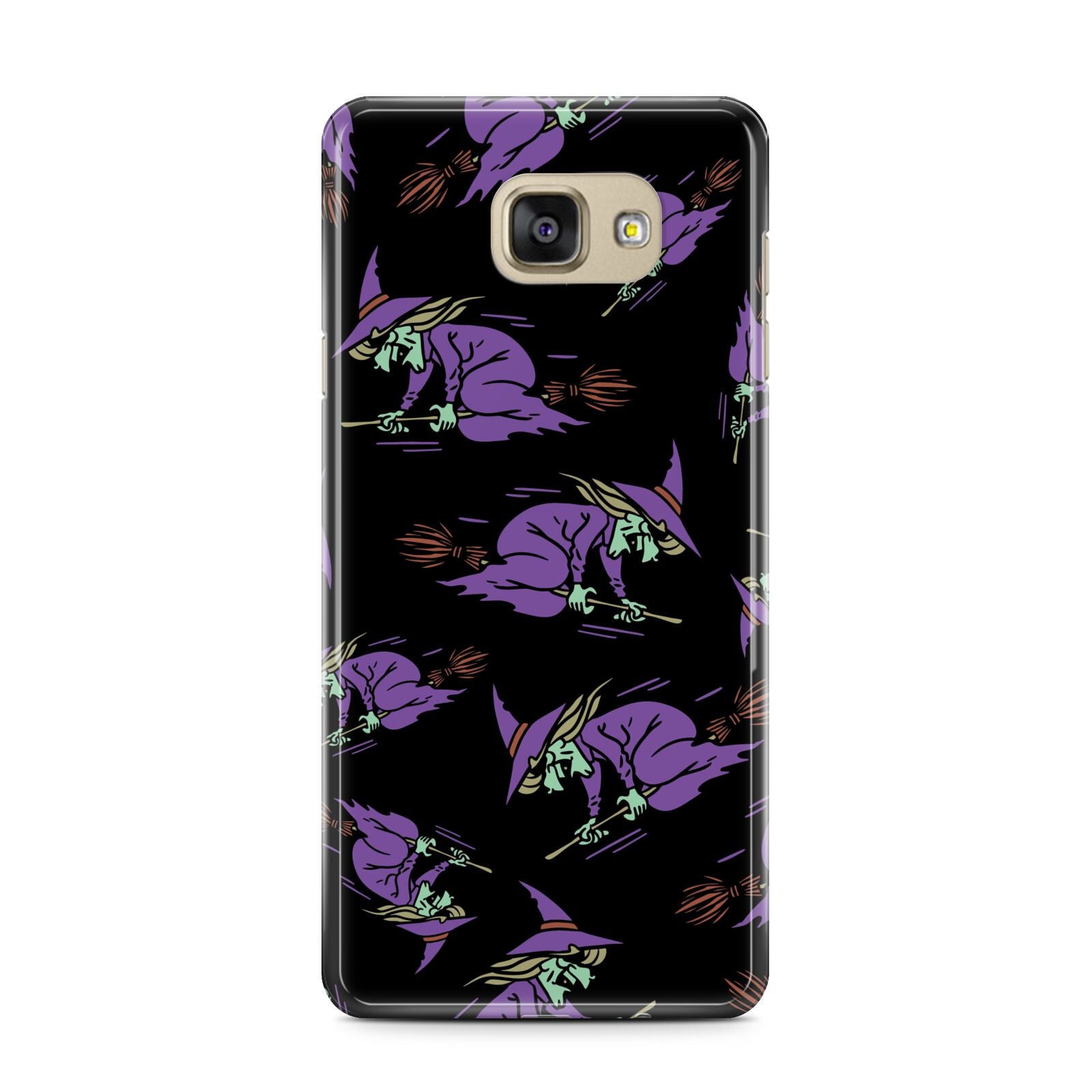 Flying Witches Samsung Galaxy A7 2016 Case on gold phone