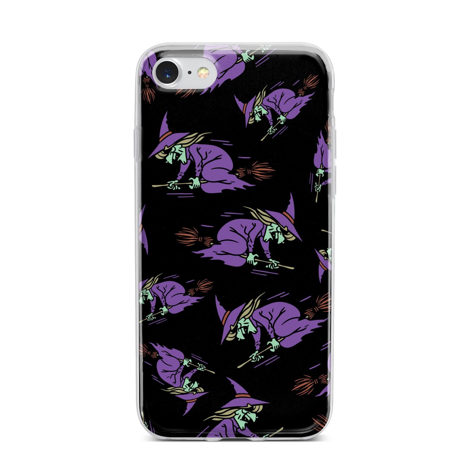 Flying Witches iPhone 7 Bumper Case on Silver iPhone