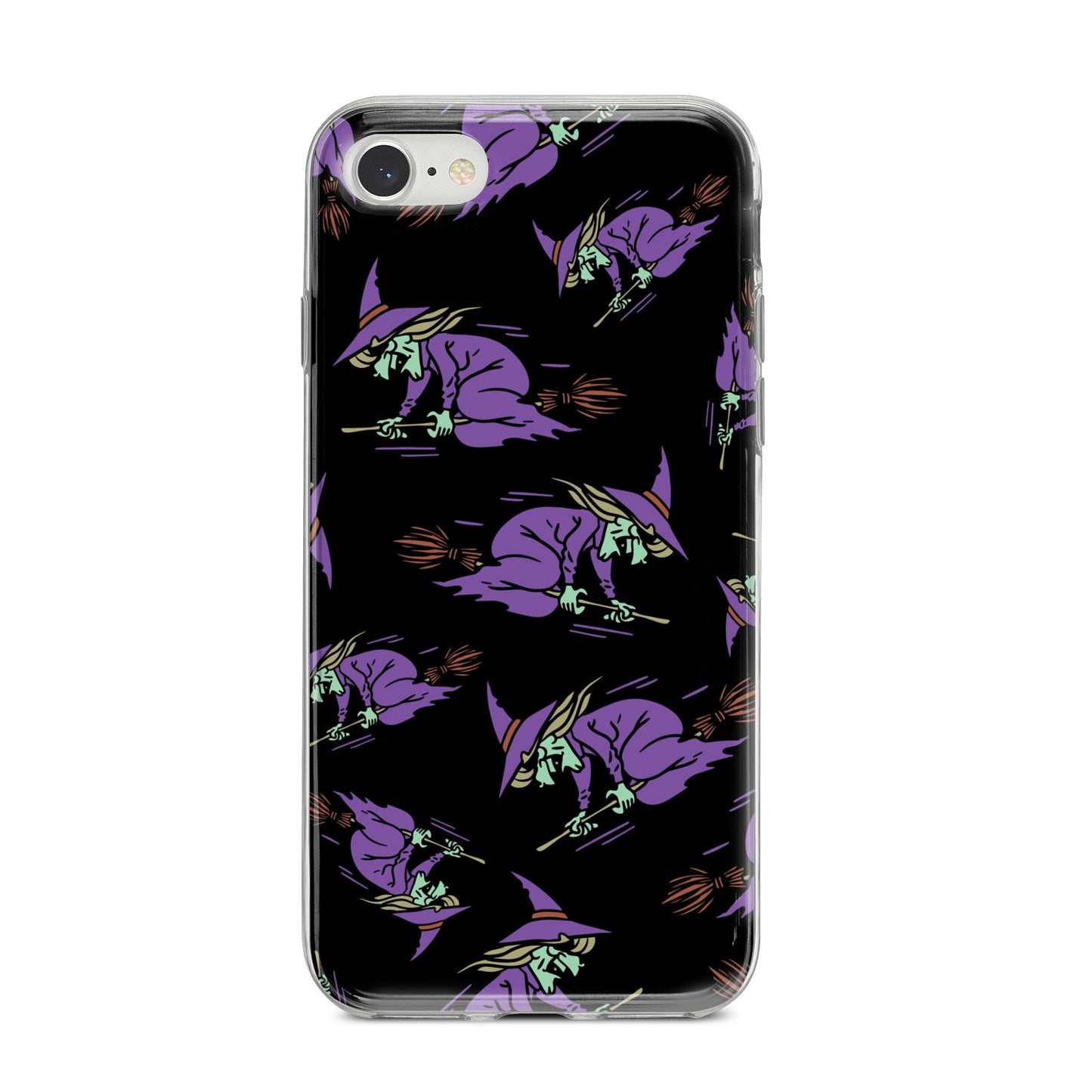 Flying Witches iPhone 8 Bumper Case on Silver iPhone