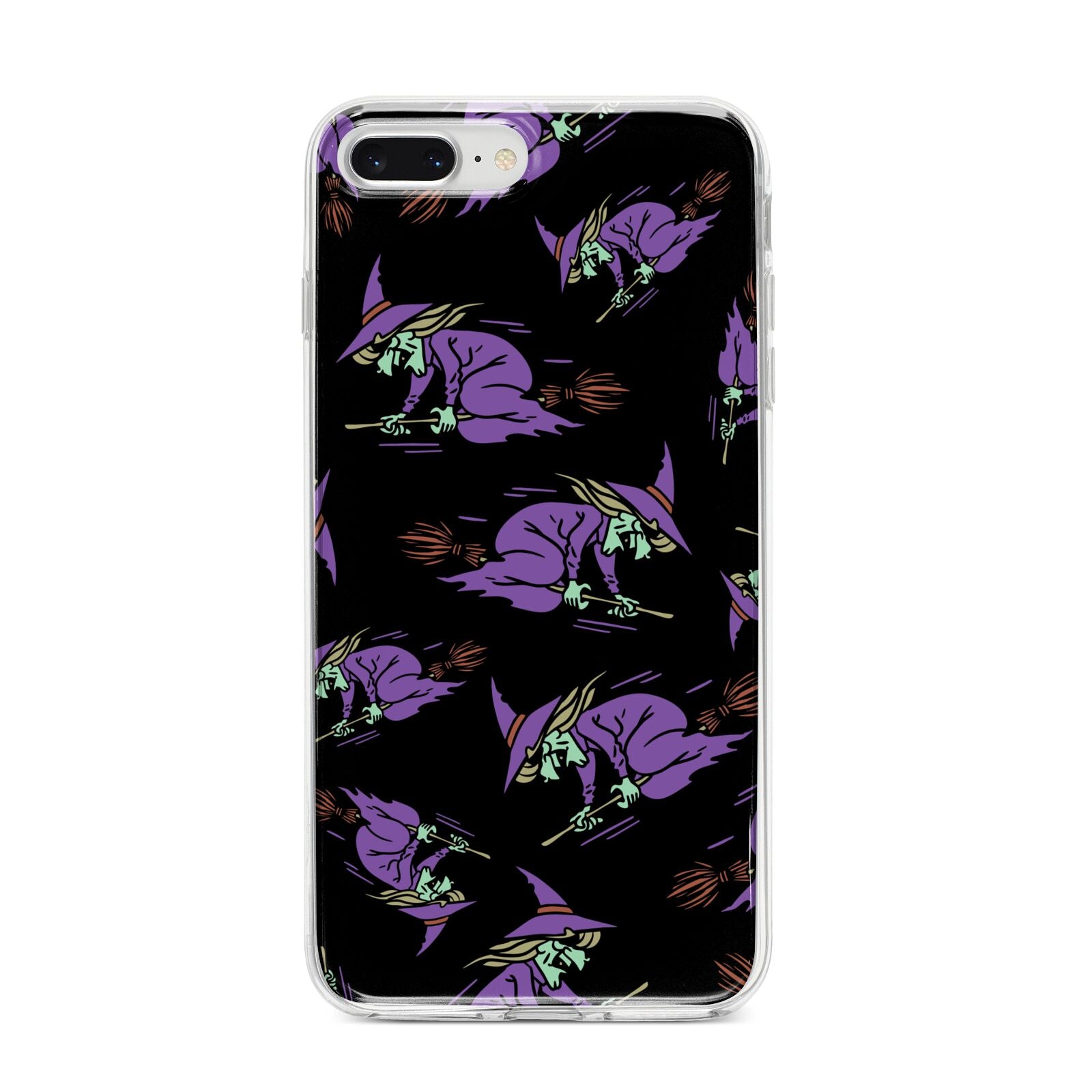 Flying Witches iPhone 8 Plus Bumper Case on Silver iPhone